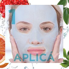 Modelo aplicando mascarilla